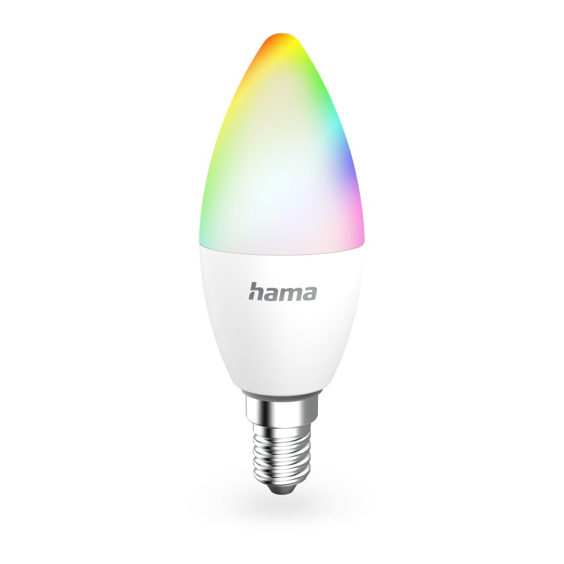 Hama smarte Glühbirne E14 (4,9W, smarte Lampe RGB und weiß, Kerzenform, dimmbare WLAN Lampe, Matter kompatibel für z.B. Alexa, Google Assistant, Apple Home, Smart Things)