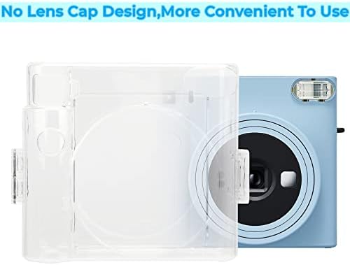 Instant Camera Bag, PVC Transparent Camera Protective Case with Shoulder Strap, Camera Bag for Girls Boys Women, for Fujifilm Instax SQUARE SQ1 Instant Camera