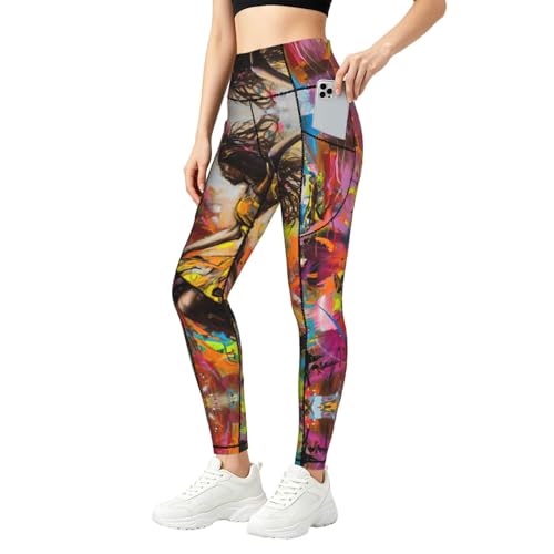 Leggings con estampado de música para yoga y entrenamientos activos mujer