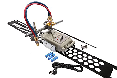 CG1-30 Semi-automatic Track Torch Cutting Straight Linear Gas Cutting Machine 8~100mm Efficient Gas Cutting Portable Flame Cutting Machine Track Burner Cutter Torch Gas pipe Cutter(Acetylene + Oxygen)