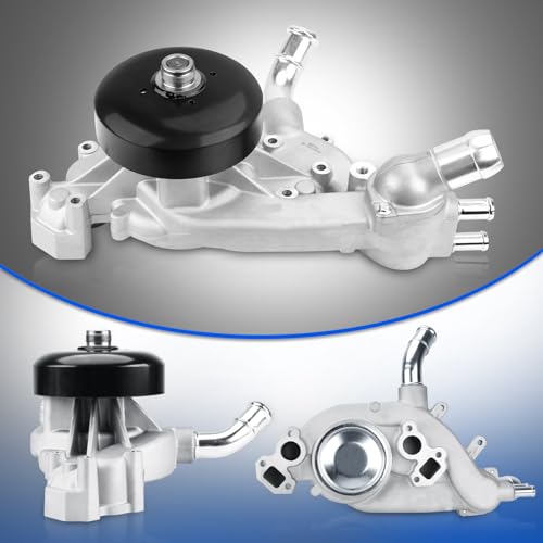 Professional AW5104 Water Pump Kit with Thermostat Gasket Fits For Chevy Silverado Tahoe Suburban Trailblazer Express, GMC Sierra Yukon, Buick, Cadillac, Hummer, Isuzu, 4.8L/5.3L/6.0L V8 Engine by Tomanic - Image 4