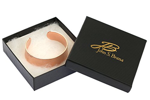 John S. Brana Chased Copper Cuff Bracelet - 100% Solid Copper Cuff Handmade Jewelry3