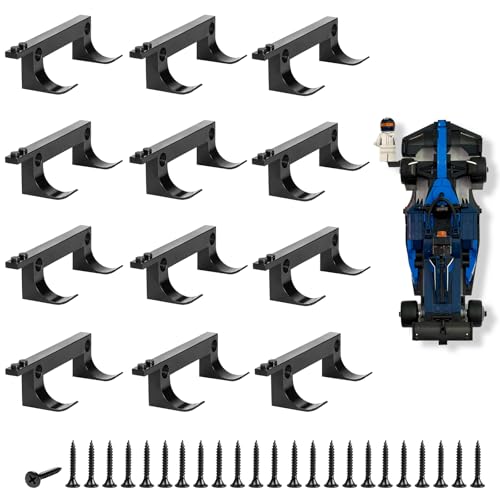 12 Pcs Wall Mount with Screws Fits for Any Lego Speed Champions Sets