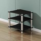 Audio Rack Stereo Record Player Stand Home AV Media Furniture Abgerundete Ecke Lagerregal für Vinyl und Elektronik, Stilvolles & Funktionales Design
