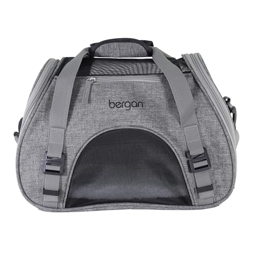 Coastal Pet Bergan Comfort Carrier – Transportador de viagem respirável para cães e gatos – cinza ur