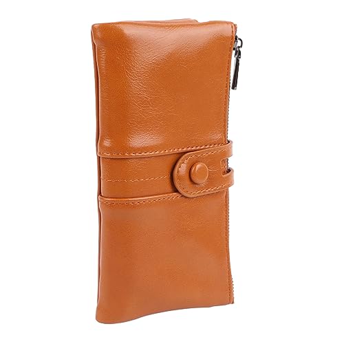 PU Leather Long Women Wallet RFID Blocking Purse Credit Card Clutch Female Long Retro Handbag Earthy Yellow Large Capacity Fashionable Design Ideal Gift for Women on Special2