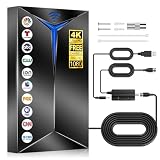 2026 Upgraded TV Antenna Indoor Outdoor, 3500+ Miles Long Range for Local Channels, Digital Antenna with Amplified Signal Booster for TV - Supports 8K 4K 1080P HD, Easy Setup with 26ft Coaxial Cable