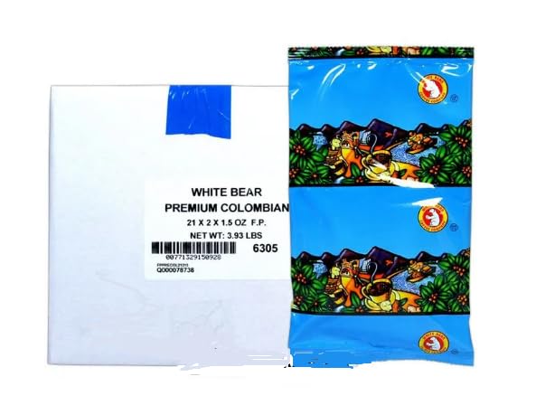 White Bear Medium Roast Filter Pack Coffee for Drip Coffee Brewers, 1.5 ounce packet / 42 Count Case (1.5 Ounce Filter, Regular)