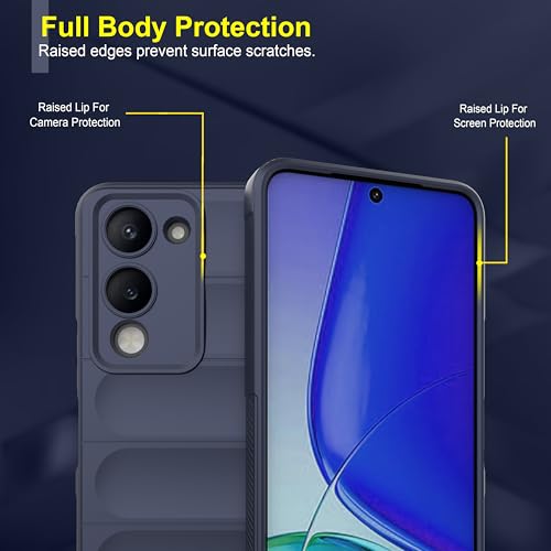 Image of amazon basics Back Case Cover for Vivo Y19e | Compatible for Vivo Y19e Back Cover | Liquid Silicon Magic Case with Camera Protection | Sapphire