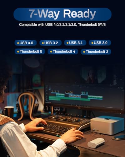 TERRAMASTER D1 SSD Plus - Caja NVMe M.2 USB-C 40Gbps de aluminio - Compatible con USB 4/3.2/3.1/3.0/2.0, Thunderbolt 5/4/3 - Aplicación móvil para copia de seguridad incluida (sin disco) - imagen 7