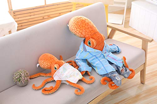 YunNasi Kuscheltier Krake Kreative Plüschtier Oktopus Kissen Naturgetreu Gestaltet, Prima als Spielzeug Geschenke für Kinder (50cm)