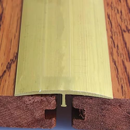 Profilo di Transizione in Ottone per Pavimento e Piastrelle, Profilo di Finitura in Metallo a T, coprigiunto ad Arco per divisorio, Personalizzabile da 37,5 mm (1,5) - Soluzione per soglia