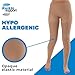 Footless Compression Tights for Women Circulation 20-30mmHg - Opaque Compression Support Leggings for Lymphedema, Arthritis, Embolism, Swelling - Beige, X-Large - A717BE4