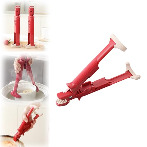 ZANWANXIN 2 In 1 Anti-Scalding Clip Bowl Plate Clamp, Household Hot Bowl Dish Plate Gripper Clips, Multi-Purpose Silicone Anti-Scald Bowl Holder Clip for Kitchen Gadget (White, 1 pcs)