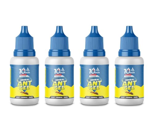 Image of Amish Herbal Ant Gel Pack of 4 | 10 Min Max Bait Formula | Powerful Organic Repellent & Cleaner | Removes Red, Rekha, Laxman, Antox Pests | Natural Dawa Protector for Home & Kitchen