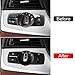 Jaronx Compatible with BMW Headlight Control Switch Set for 5 F10,6 F12,7 F01,X3 F25,X4 F26,4PCS Headlight Switch Button Panel Knob Control Cover Frame Kit Foglight Button