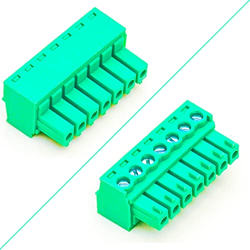 Tcenofoxy 3.81Mm 2/3/4/5/6/7/8/9/10/11/12/13/14/15/16/18/20/24 Pin Phoenix Connector Pcb Screw Terminal Block Connector (4Pcs 3.81M-7Pin) #TOP2