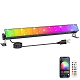 RGB LED Light Bar - Upgraded Bluetooth APP Control Wall Washer Lights with Timer&Music Syn&Memory Function Waterproof IP65 Color Changing Light Bar for Xmas/Weddings Parties, Bedroom, Etc(1)