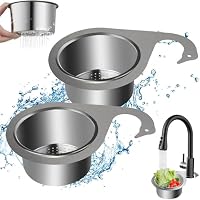 Siebkorb aus Edelstahl in Schwanenform, 2024 2PCS Spülbecken Sieb Multi-Functional Drain Basket, Küchenabflusskorb, Sieb Edelstahl, Zum Filtern Von Küchenabfällen Und Waschen Von Gemüse Und Obst