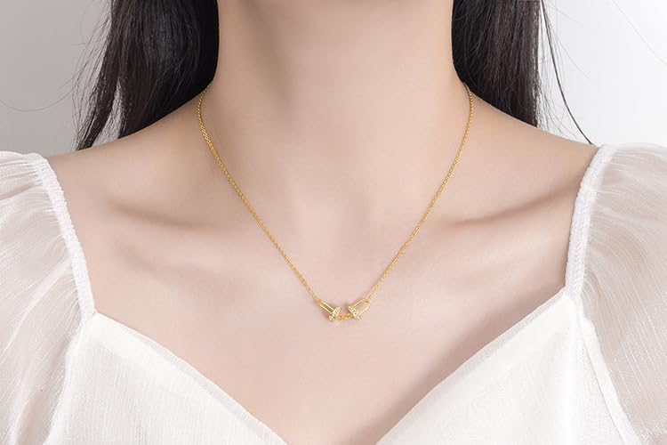 [YURME] 18金 ネックレス レディース ゴールド ジュエリー 女性の誕生日ギフト ネックレス 高級 ユニークなハイエンド ジュエリー ギフト 女性用 18K ネックレス