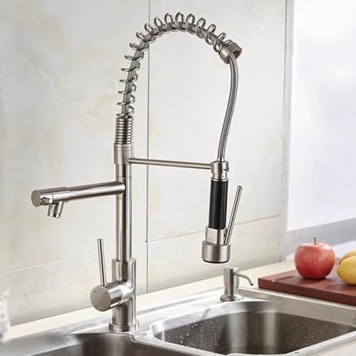 Robinet de cuisine mitigeur noir mat laiton monotrou orientable avec douchette