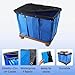 Metrixpio Industrial Laundry Cart Blue Vinyl Nylon 8 Bushel Truck,Dirty Clothes Hamper for Home & Hotel