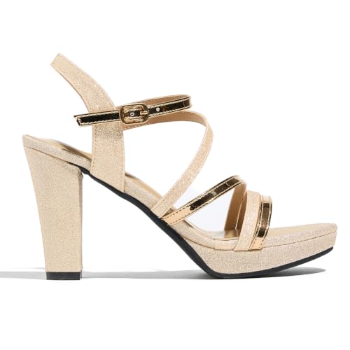 Image of Block Heeled Platform Sandals | Chunky Open Toe Shoes for Women