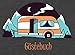 Produktbild Gästebuch: für Camping, Wohnmobil und Wohnwagen I Blanko Gästebuch zur freien Gestaltung I Motiv: Wohnwagen bei Nacht