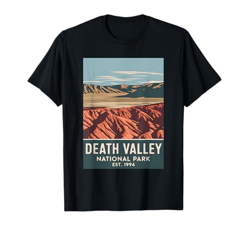 Death Valley National Park Vintage Camping Senderismo Hombres Mujeres Camiseta