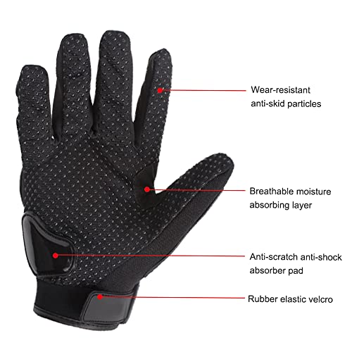 Henniu Luvas de motocicleta masculinas dedo inteiro corrida de moto ciclismo motocross montanha resp