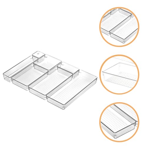 Divisor de cajón de PET lavable y transparente con diseño modular ajustable 6