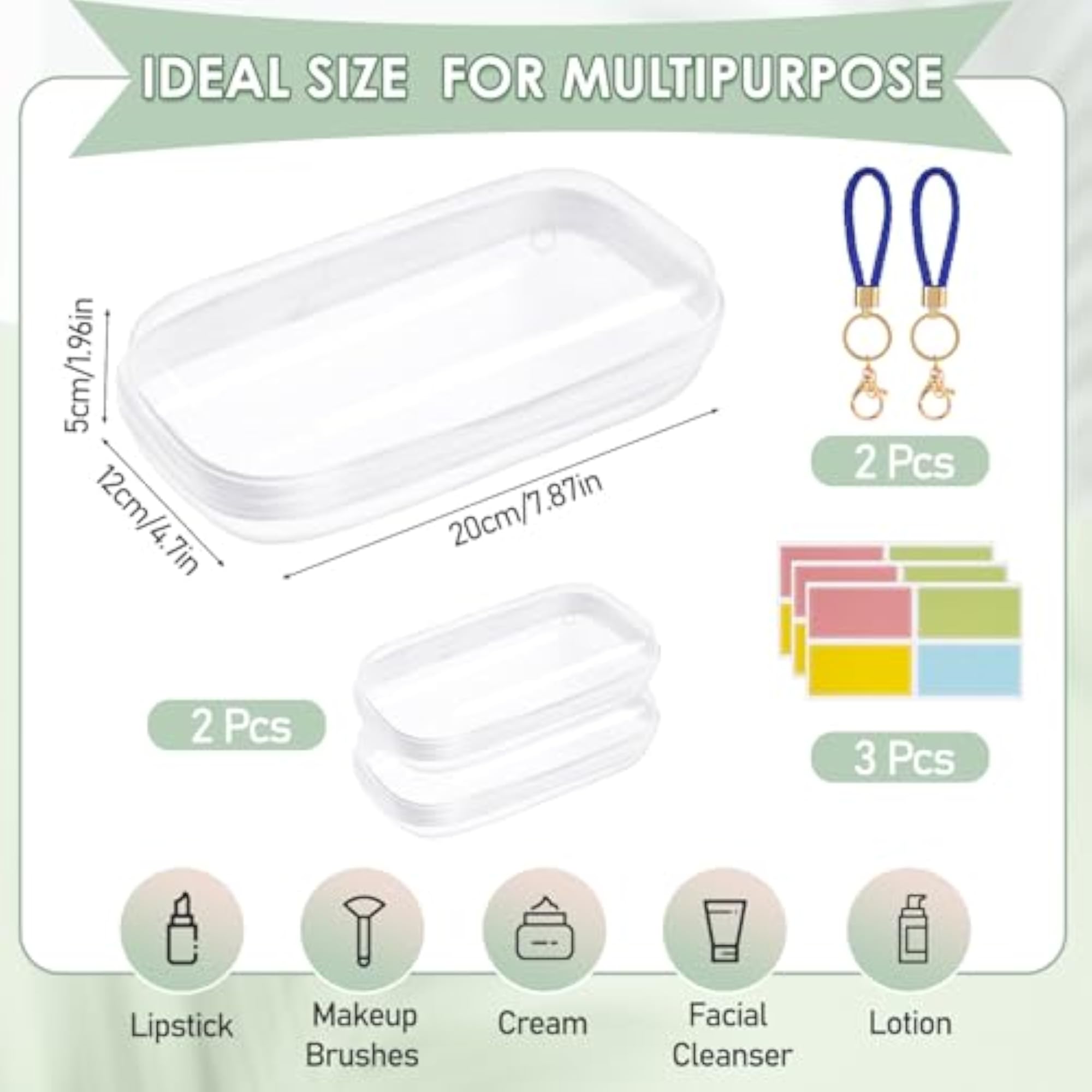 Zippered Hard Pouch, Clear Plastic Storage Box