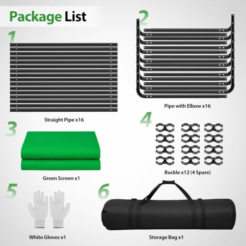 EMART 13x8ft Green Screen Backdrop with Stand Portable Green Screen by EMART - Used condition - Image 6