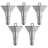 Dr.Fish Confezione da 5 pistone sinker Hatteras Surf Pesca Peso piramidale Sinker Beach Casting Acqua salata Surf Pesca Sinker per Pesca in Mare Supporto Inshore 28,3 g