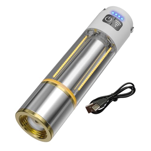 Linterna LED magnética – Linterna magnética brillante con zoom de 1000 lm, 5 modos de supervivencia, senderismo, linterna de luz para al aire libre, reparación de automóviles
