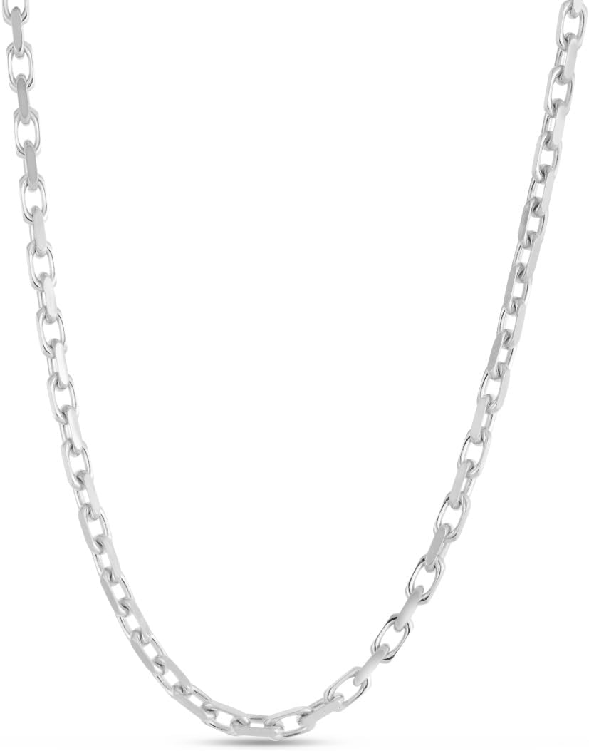 Floreo 14k Yellow Gold or White Gold 2.5mm Solid French Cable Chain Necklace