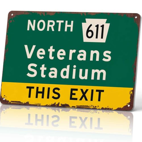 Veterans Stadium Metal Sign
