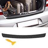 Car Rear Bumper Guard Protector, Anti-Scratch Car Door Protector, Carbon Fiber Bumper Guard with Tools, Rear Bumper Protector Guard Auto Exterior Accessories for Cars (Black, 40 * 2.76INCH)
