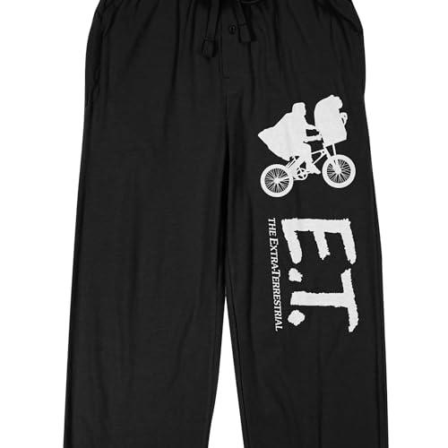 E.T. Silhouette and Title Logo Men's Black Sleep Pants2