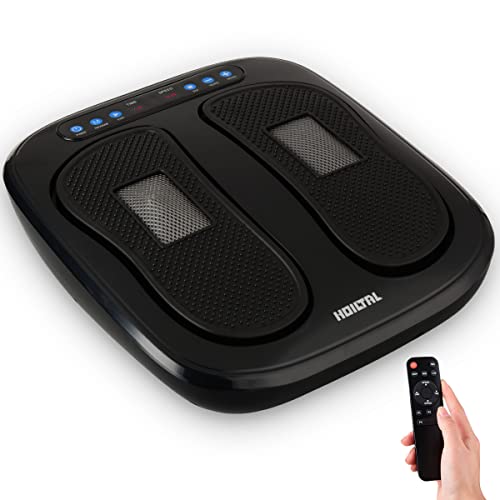 Foot Massager, Hoiltal Foot Massager Machine with Vibrating Plate and Remote Control, Electric Foot Massager with Rotating Acupressure for Neuropathy Pain Relief and Circulation(Black)