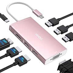 Pink 8 Port USB C Docking Station