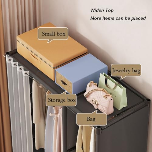 Placard à vêtements portable pour optimiser une petite chambre - 5