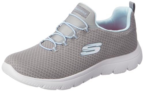Skechers Womens Summits - 896220ID Gray/Light Blue Casual Shoe - 3 UK (6 US) (896220ID-GYLB)