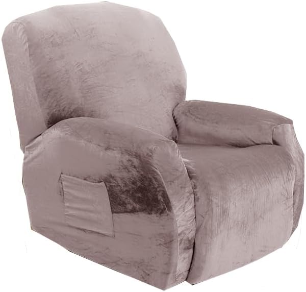 Funda para sofá de 4 piezas, elástica y funcional, de felpa gruesa, lavable, funda para sofá Chivas, protector de muebles, tela de felpa gruesa