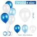 JOJOR Globos Azules y Blancos,100 Piezas Azul Globos Helio Latex Perla Ø...
