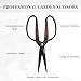 PERWIN Garden Flower Bonsai Scissors 2 Pcs Walnut Wide Handles Pruning Gardening Scissors Floral Shears for Gardening,Succulent Harvest, and Precision Plant Trimming Care