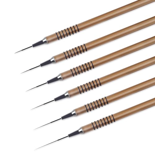 6Pcs Nail Art Brushes Set Nail Striper Brushes - Image 2