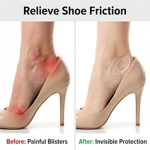Image of 36PCS /6 Sheets Transparent Gel Oval Foot Corn Cushions Relief Rings Gel Pads Caps Self-Adhesive Anti-Friction Remover Shoes Stick Protector