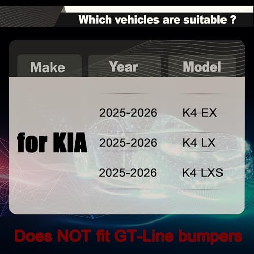 STSEV01 Front Bumper Lip Splitter Spoiler for KIA K4 2025 2026 Accessories - 1
