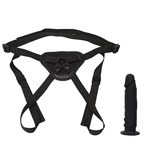 Correa flexible impermeable en varita de relajación para él para usar en sus correas ajustables correa de cinturón en juguetes de silicona modelo FR78G (negro) Cover